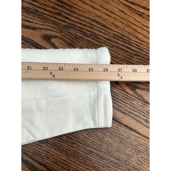 J. Crew Teddy Sweatshirt Button Front Faux Fur Sherpa Fleece BK302 White Size S - Picture 10 of 10